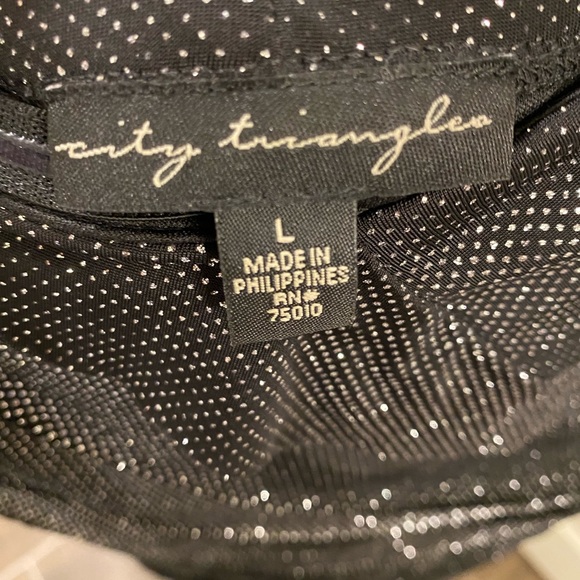 Junior’s City Triangle Strapless Mini Dress Black & Silver Size Large NEVER WORN - Picture 3 of 3